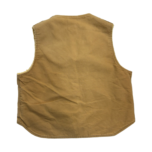 (XL) Vintage 90s Carhartt Sherpa Vest Khaki | Vintage Clothing Store Canada