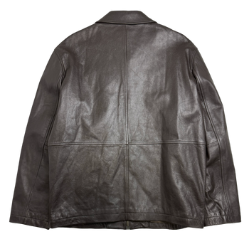 Vintage Balenciaga Paris BB Leather Jacket Brown