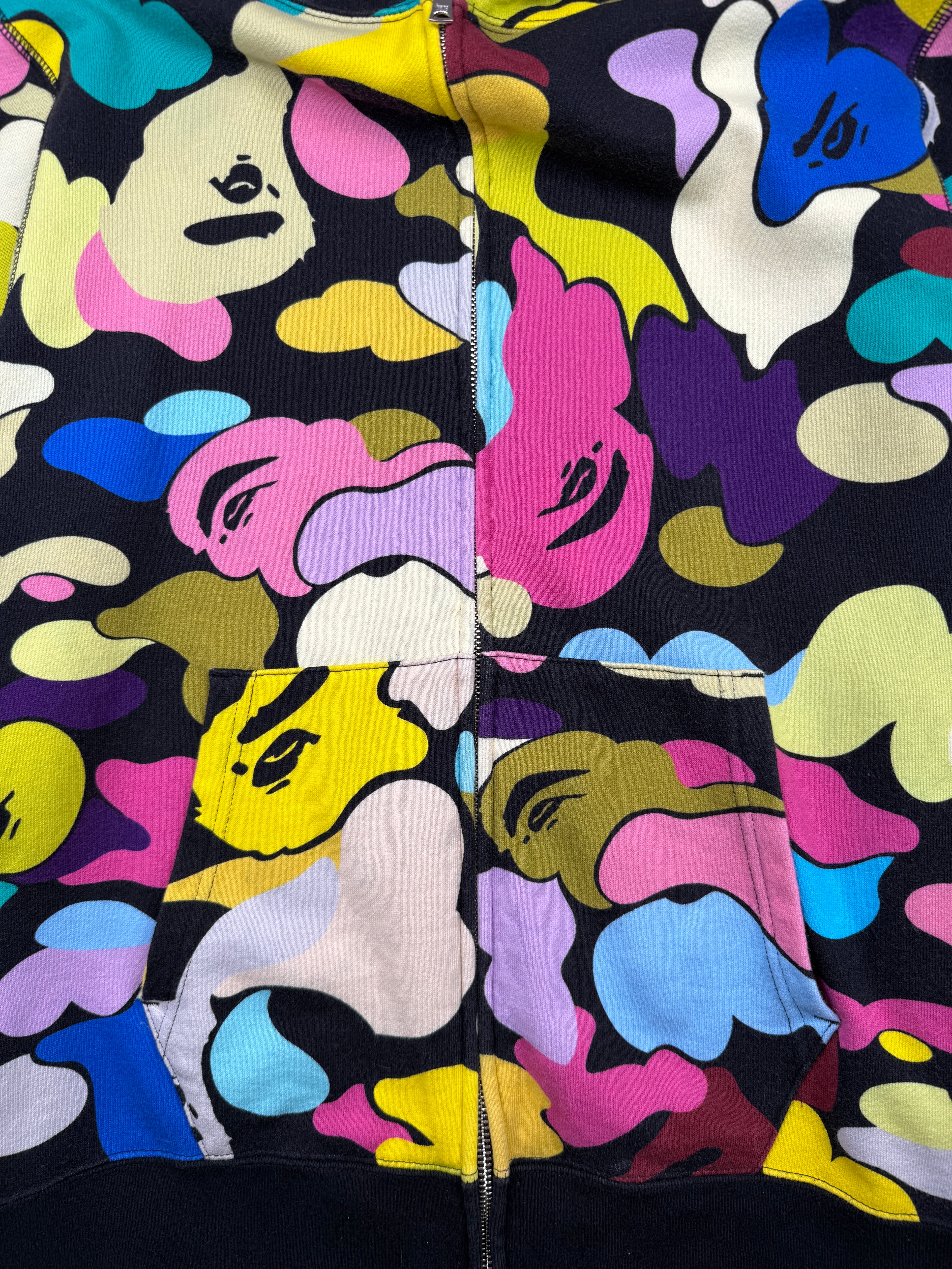 BAPE Giant Multi Camo Ape Full Zip Hoodie (USED)