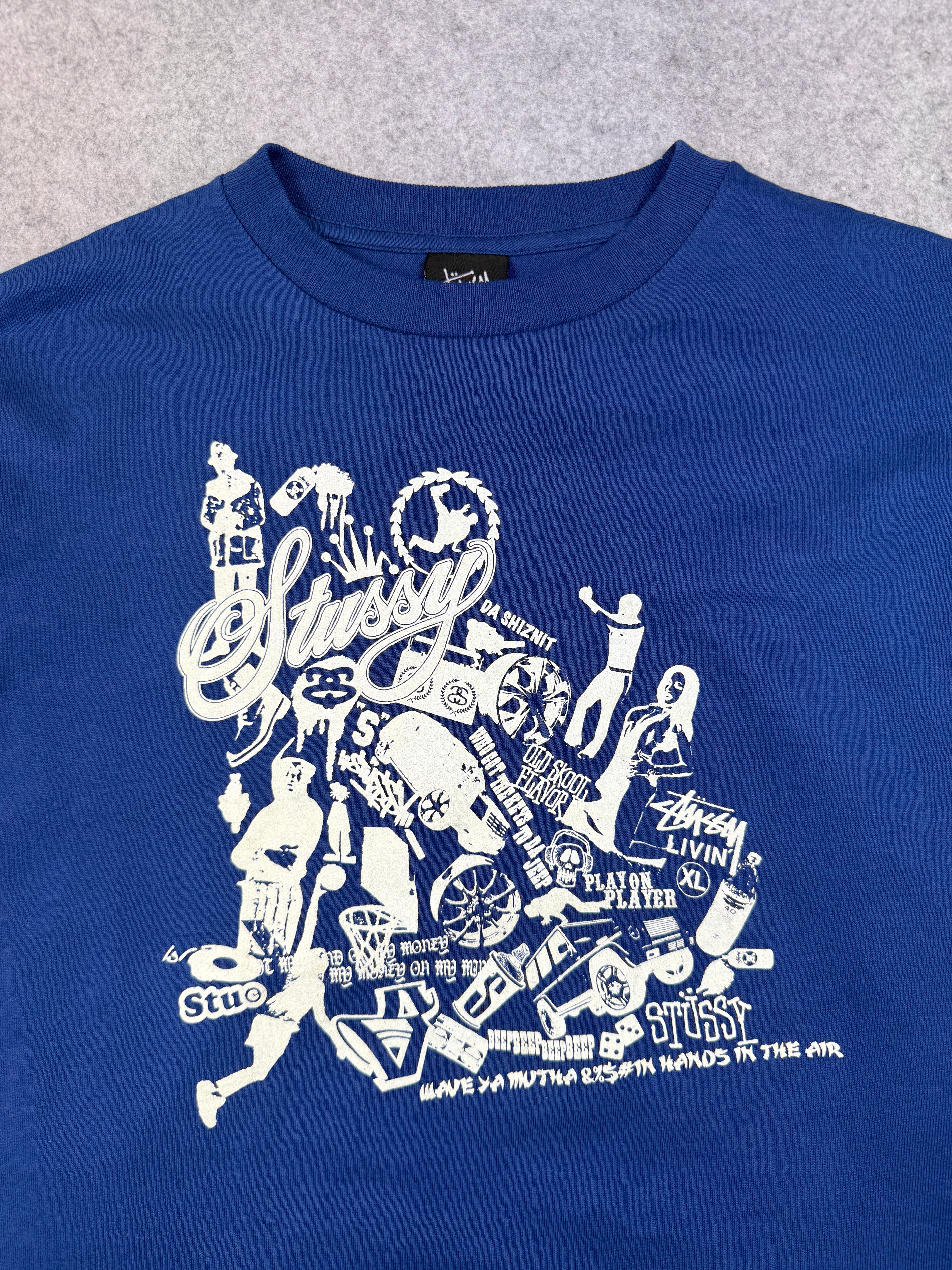 Vintage Stussy Da Shiznit L/S Tee Blue