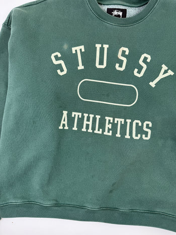 Stussy Athletics Crew Sweatshirt Pine (USED)