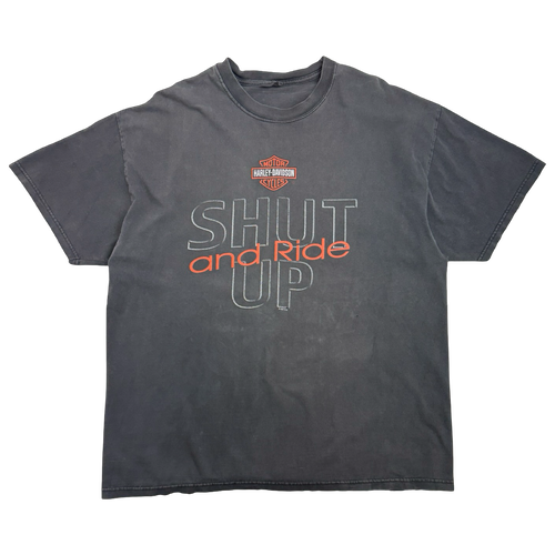Vintage 2001 Harley Davidson Shut Up And Ride Tee Black | Vintage Clothing Store Canada