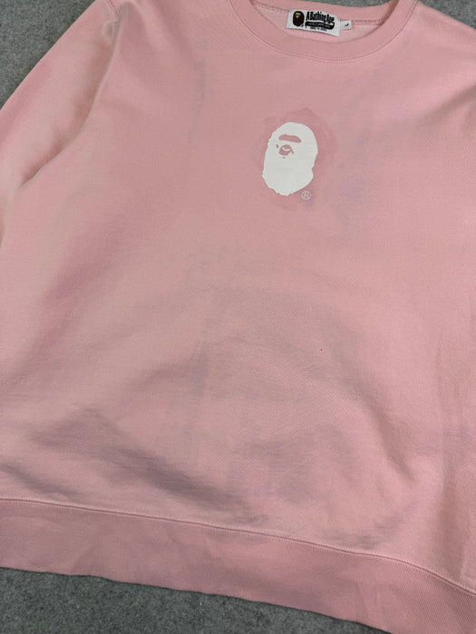 BAPE Crossprint Sweatshirt Pink (USED) | Vitnage Clothing Store Canada
