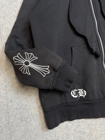 Chrome Hearts Cemetery Cross Thermal Zip Up Sweater Black
