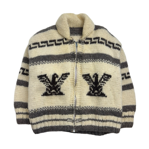 (XXL) Vintage 90s Wool Zip-Up Knit | Vintage Clothing Store Canada