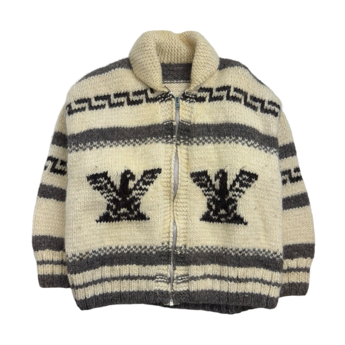 (XXL) Vintage 90s Wool Zip-Up Knit | Vitnage Clothing Store Canada