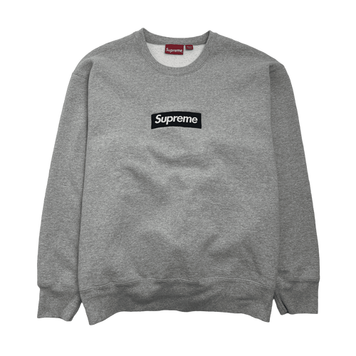 Supreme Box Logo Crewneck FW22 Heather Grey (USED) | Vintage Clothing Store Canada