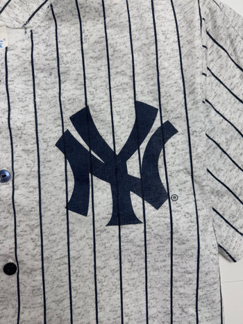 Vintage 90s New York Yankees Pinstripe Jersey White