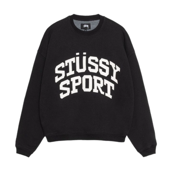 Stussy Big Crackle Sport Sweatshirt Washed Black