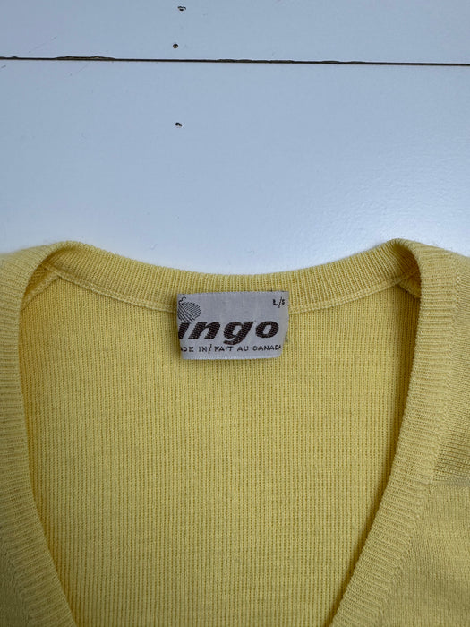 (M) Vintage 90s Ingo Knit Sweater Yellow | Vitnage Clothing Store Canada