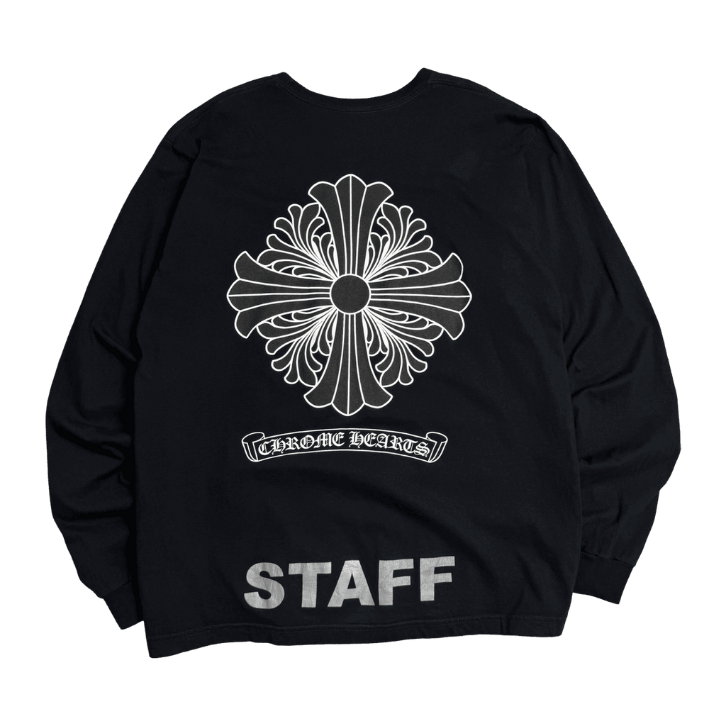 Chrome Hearts Floral Cross Staff L/S Tee Black