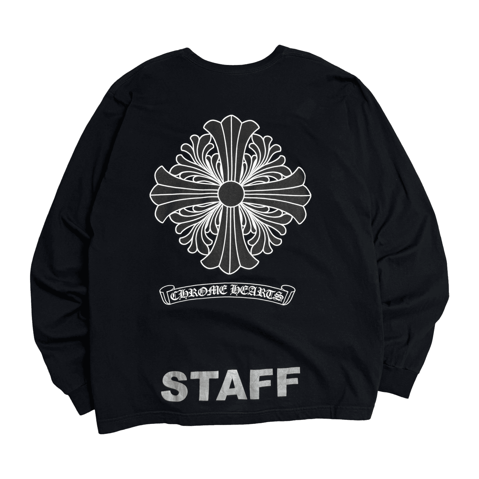 Chrome Hearts Floral Cross Staff L/S Tee Black