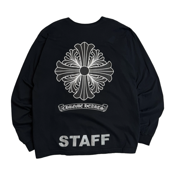 Chrome Hearts Floral Cross Staff L/S Tee Black | Vitnage Clothing Store Canada