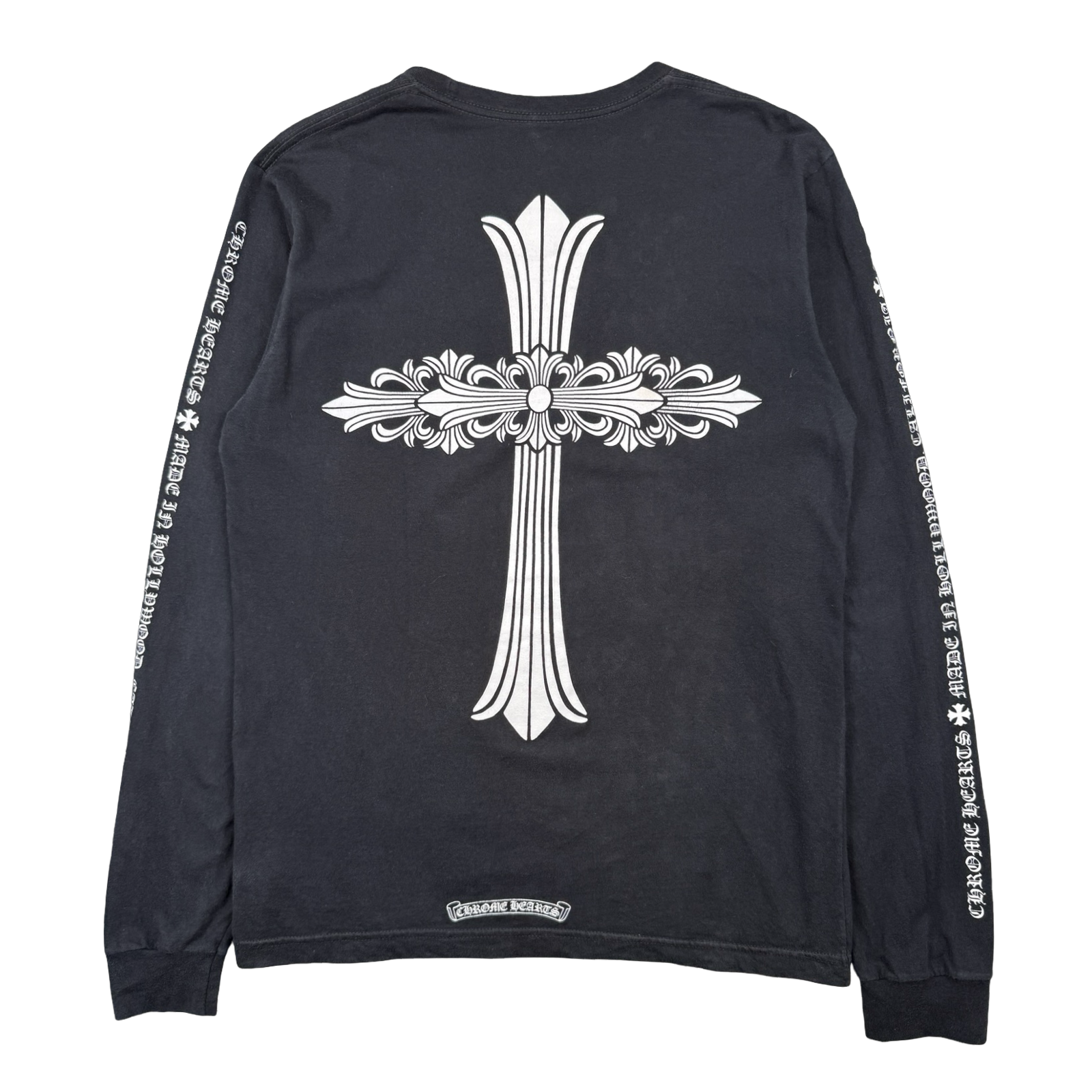 Chrome Hearts Cross Hollywood Script Sleeve L/S Tee Black