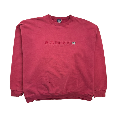 (XXL) Vintage Big Dogs Sweatshirt Red | Vintage Clothing Store Canada