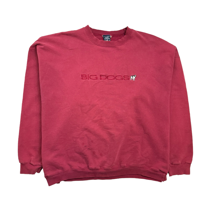 (XXL) Vintage Big Dogs Sweatshirt Red | Vitnage Clothing Store Canada