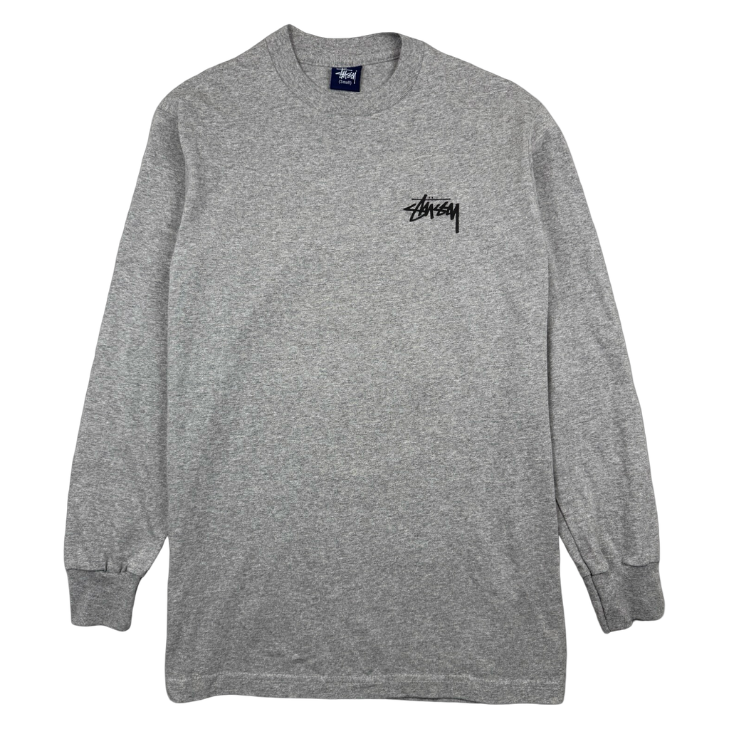 Vintage Stussy Golden 8 Ball L/S Tee Grey
