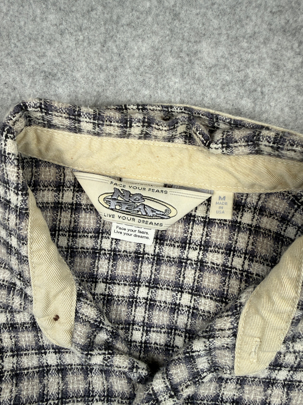 Vintage No Fear Twill Check Jacket White