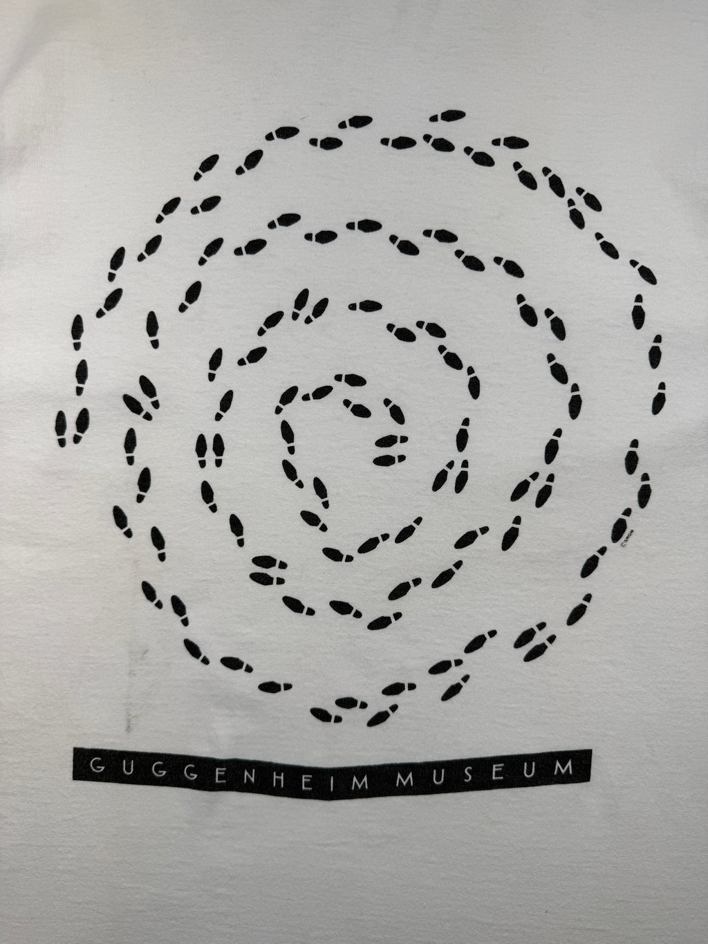Vintage Guggenheim Museum Tee Footstep Spiral Tee White