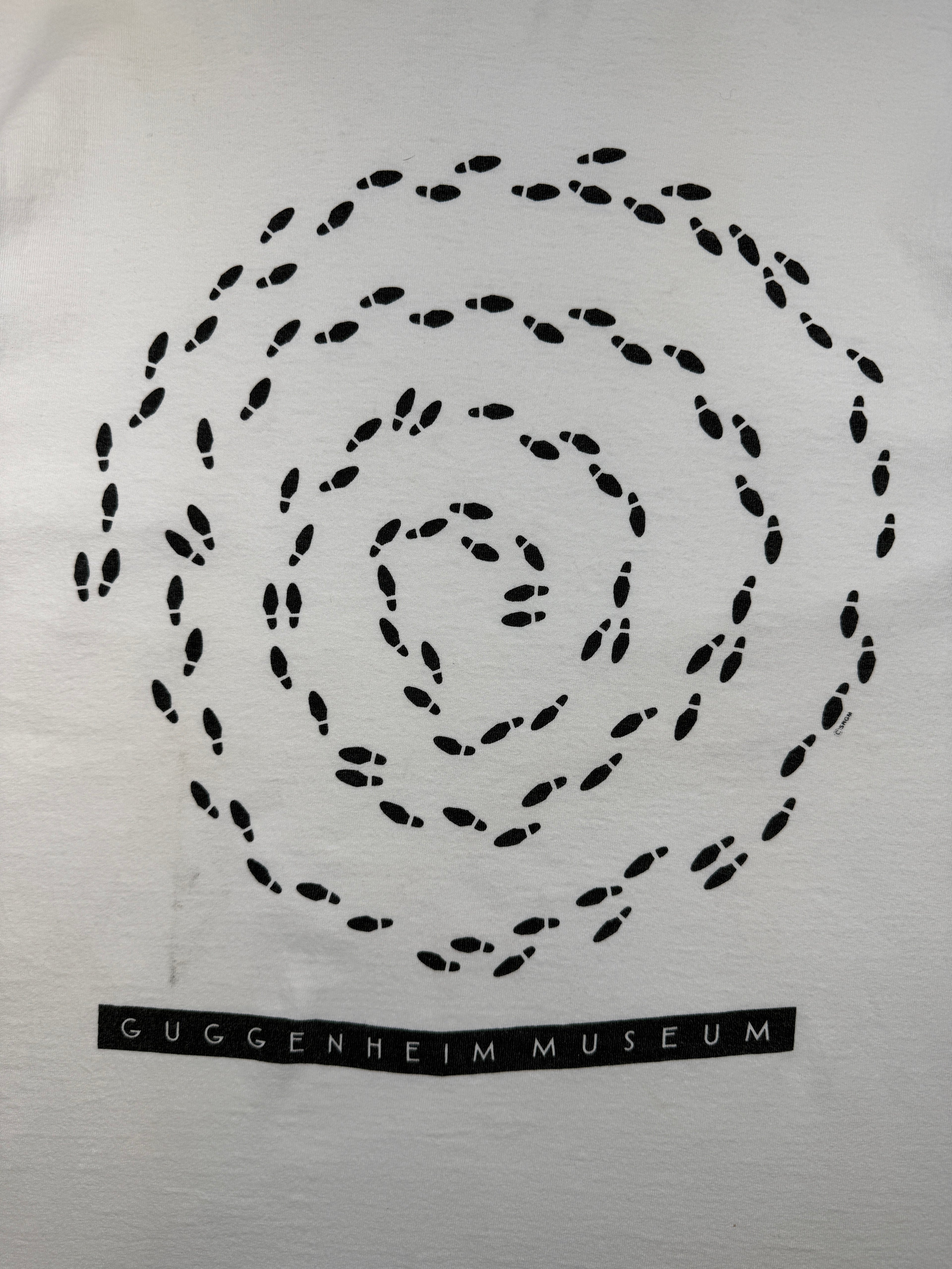 Vintage Guggenheim Museum Tee Footstep Spiral Tee White