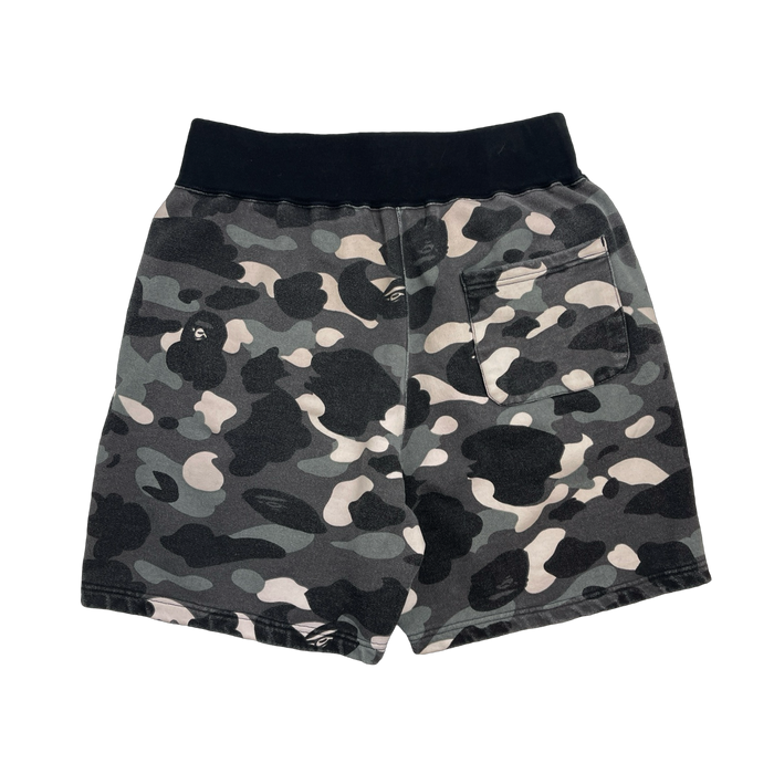 BAPE Shark Camo Sweat Shorts Black (USED) | Vitnage Clothing Store Canada