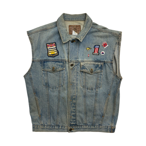 (L) Vintage Denim Vest Jacket | Vintage Clothing Store Canada