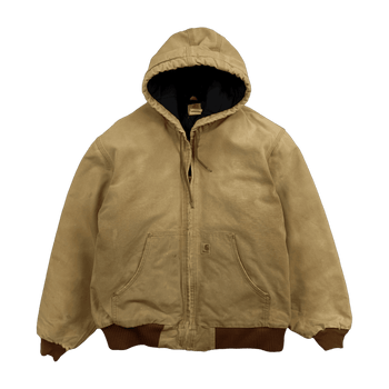Vintage Carhartt Hooded Work Jacket Beige