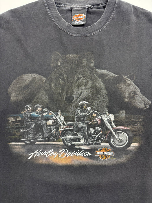 Vintage '99 American Harley Davidson Tee Black | Vitnage Clothing Store Canada