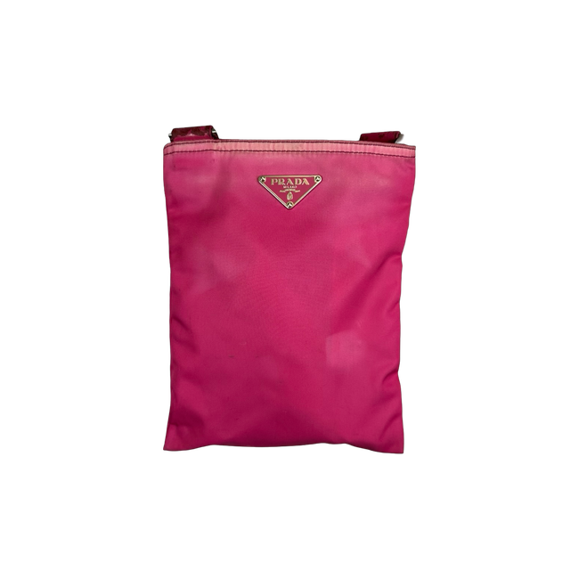 Prada Tessuto Nylon Messenger Bag Pink