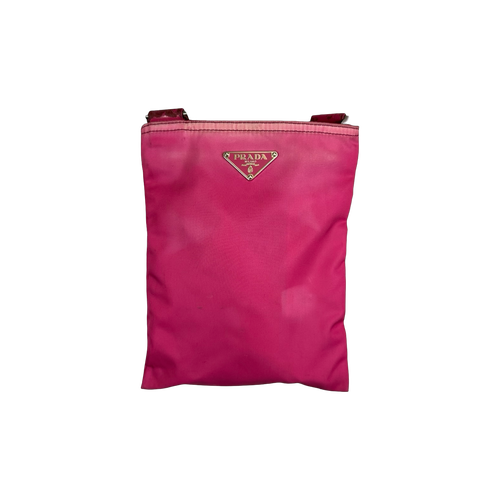 Prada Tessuto Nylon Messenger Bag Pink | Vintage Clothing Store Canada