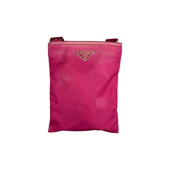 Prada Tessuto Nylon Messenger Bag Pink | Vitnage Clothing Store Canada