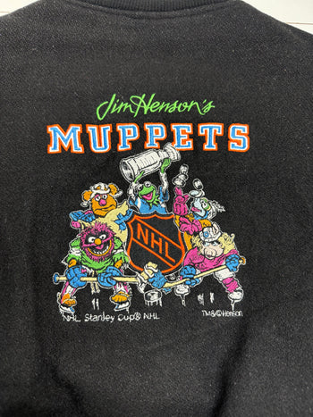 (XL) Vintage NHL The Muppets Varsity Jacket Black