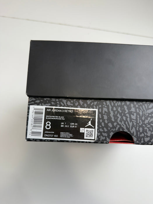 Air Jordan 3 Retro Fire Red 2022 (USED) | Vitnage Clothing Store Canada