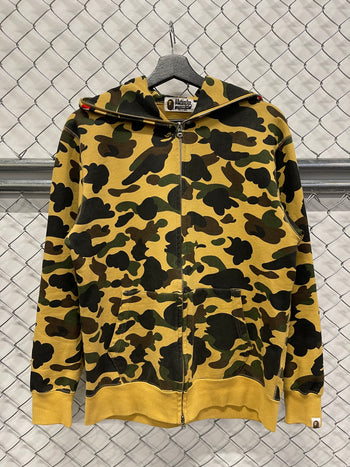 BAPE 1st Camo Shark Full Zip Hoodie Yellow (USED)