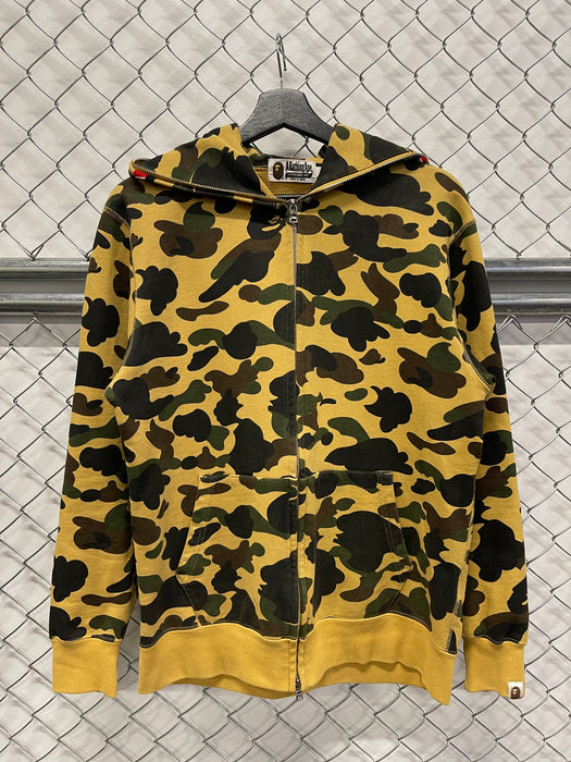 BAPE 1st Camo Shark Full Zip Hoodie Yellow (USED) | Vitnage Clothing Store Canada