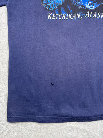 Vintage Harley Davidson Inside Passage Tee Navy