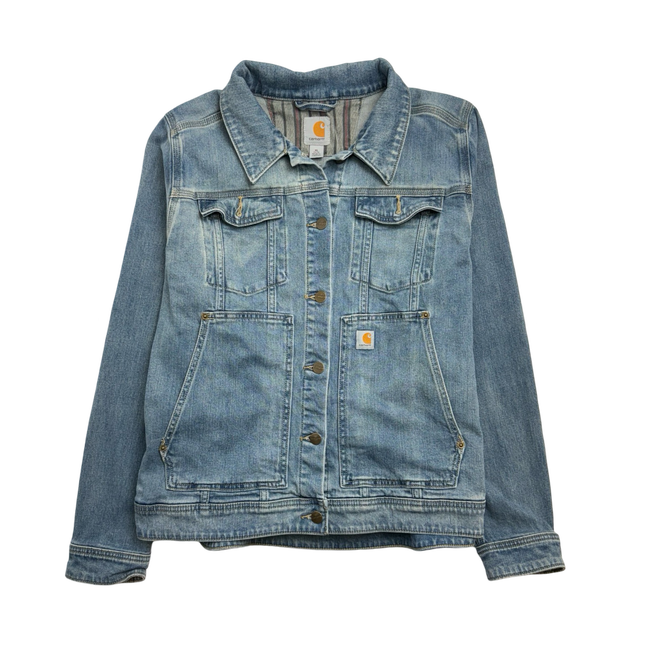 (M) Vintage Carhartt Denim Jacket Washed Blue