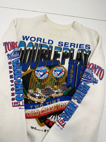 1993 Toronto Blue Jays World Series Double Play Sweatshirt White
