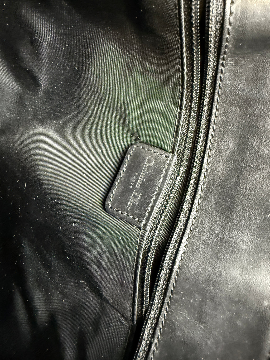 Vintage Dior Street Chic Tote Trotter Bag Black