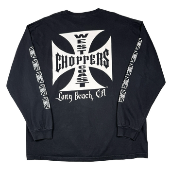 Vintage West Coast Choppers Cross Sleeve L/S Tee Black