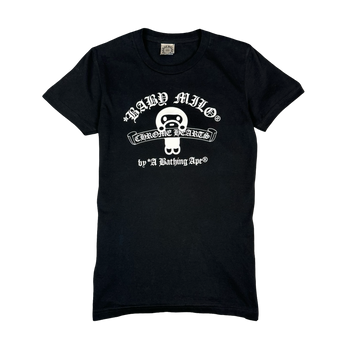 Women's Chrome Hearts x BAPE Baby Milo Tee Black