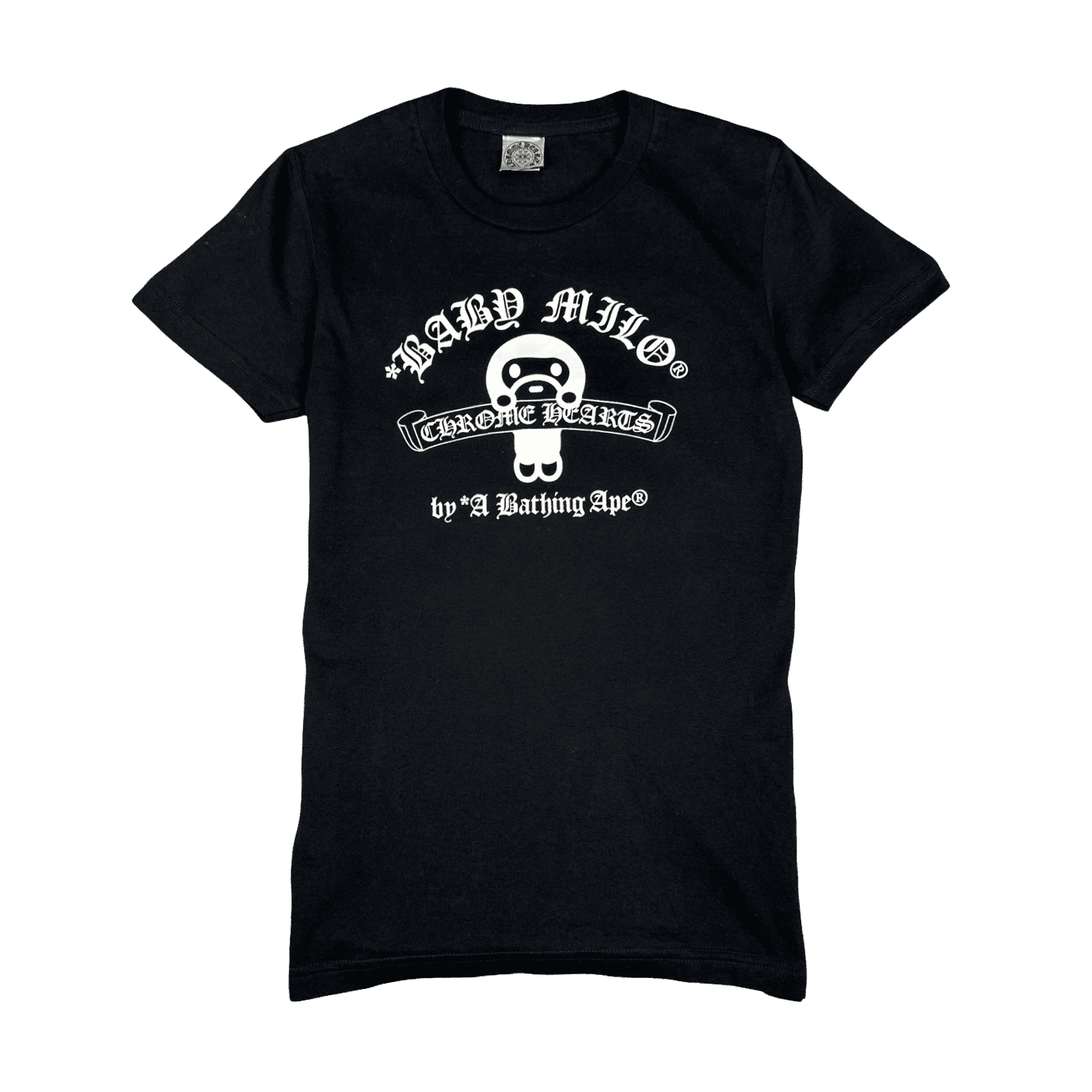 Women's Chrome Hearts x BAPE Baby Milo Tee Black