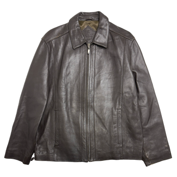 Vintage Balenciaga Paris BB Leather Jacket Brown