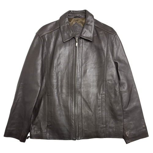 Vintage Balenciaga Paris BB Leather Jacket Brown | Vintage Clothing Store Canada