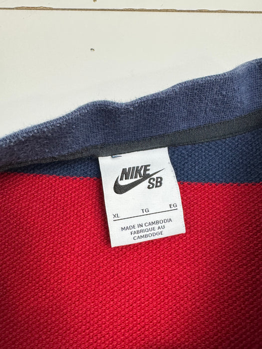 Nike SB Polo Style Striped L/S Blue/Red | Vitnage Clothing Store Canada