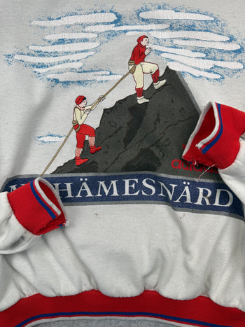 Vintage 1980s Adidas Mt. Hämnesnärd Patrol Sweatshirt White