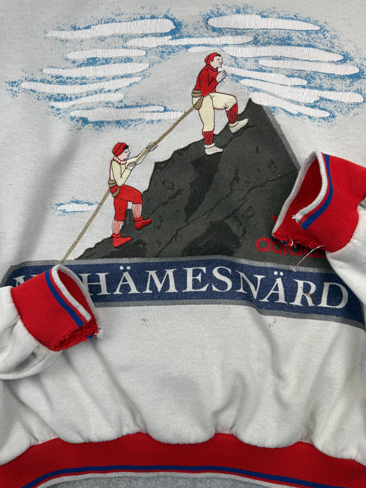 Vintage 1980s Adidas Mt. Hämnesnärd Patrol Sweatshirt White | Vitnage Clothing Store Canada