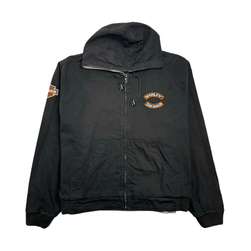 (3XL) Vintage Harley Davidson Hooded Canvas Reversible Jacket | Vintage Clothing Store Canada