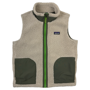 Women's Patagonia Retro-X Fleece Vest Cream/Green