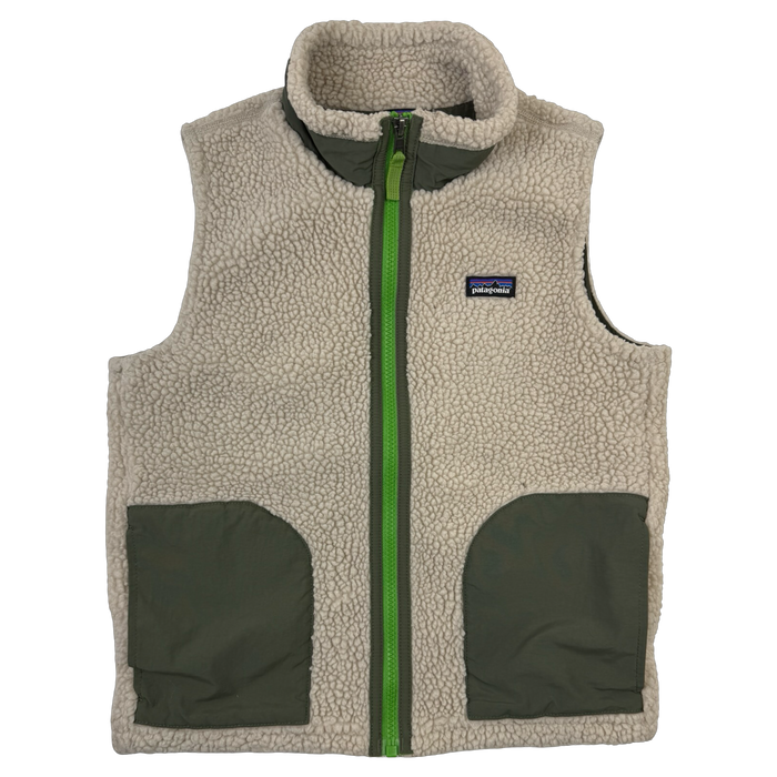 Women's Patagonia Retro-X Fleece Vest Cream/Green | Vitnage Clothing Store Canada